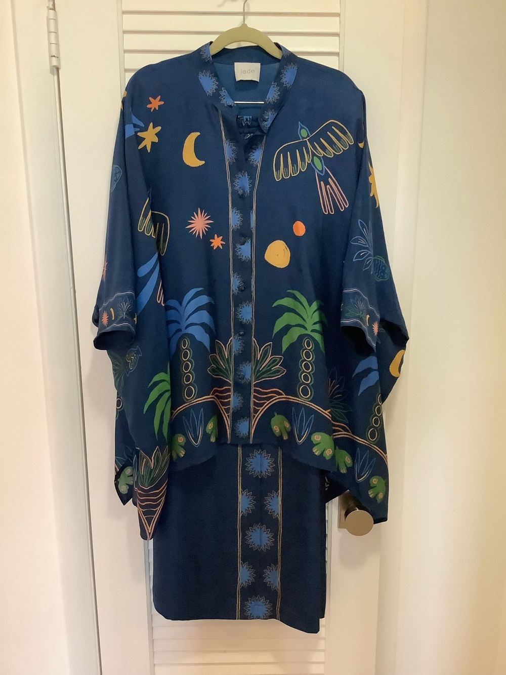 Jade by Johnny Was silk tunic and pants set